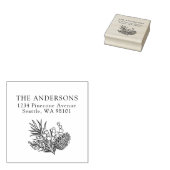Moderne Kerst Retouradres Winterloof Rubberstempel (Gestempeld)