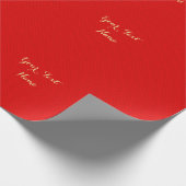 Moderne kerst rode lijnen geruite aangepaste tekst cadeaupapier (Hoek)