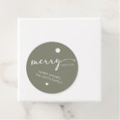 Moderne Kerst Rond Bedankjes Labels (In situ)