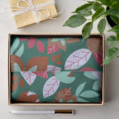 Moderne Kerst Rood Groen Bloemen Vakantie Tissuepapier (Geschenk)