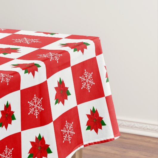 Moderne Kerst Rood & Wit Tafelkleed (Voorbeeld)