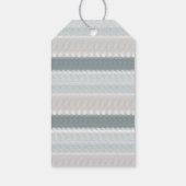 Moderne Kerst Rustieke Blauwe Aarde Tone Bladeren Cadeaulabel (Achterkant)