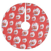 Moderne kerst sneeuwpop kerstboom Patroon Kerstboom Rok (Voorkant)