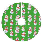 Moderne kerst sneeuwpop kerstboom Patroon Rok (Voorkant)