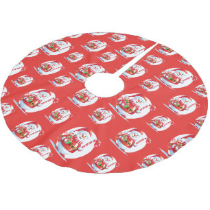 Moderne kerst sneeuwpop kerstboom Patroon Rok