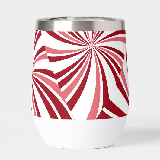 Moderne Kerst snoep riet rood wit Water Fles (Achterkant)