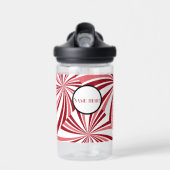 Moderne Kerst snoep riet rood wit Water Fles (Voorkant)