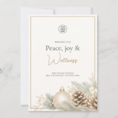 Moderne Kerst Spa Wellness Feestdagenkaart (Voorkant)