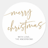 Moderne kerst sticker vakantie label minimalistisc (Voorkant)