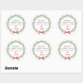 Moderne Kerst stickers - Kerstkrans (Vel)