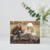 Moderne Kerst Vakantie FOTO Wenselen QR code Briefkaart (Staand voorkant)