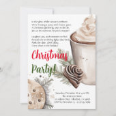 Moderne kerst vakantie gedicht Party uitnodiging (Voorkant)