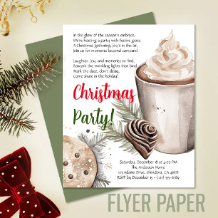Moderne kerst vakantie gedicht Party uitnodiging Flyer