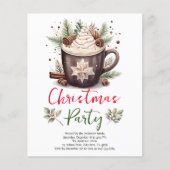 Moderne Kerst Vakantie Partij Uitnodiging Budget Flyer (Voorkant)