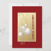 Moderne Kerst van Goud en Rood Kaart (Voorkant)