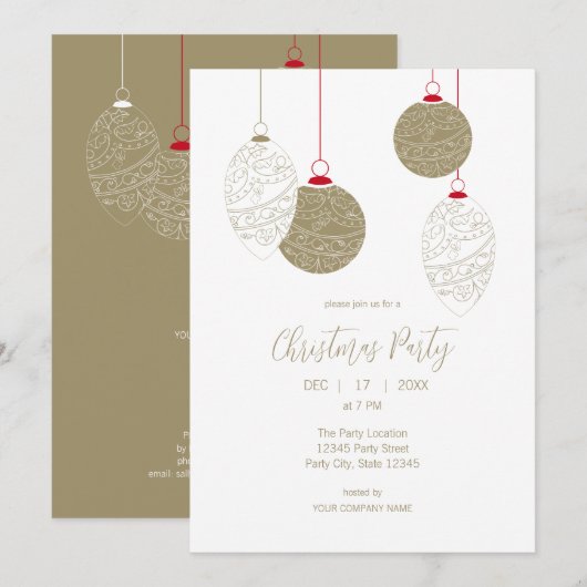 Moderne kerst voor zakelijk gebruik kaart (Voorkant / Achterkant)