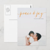 Moderne Kerst Vrede Foto (briefkaart terug) Briefkaart (Voorkant / Achterkant)
