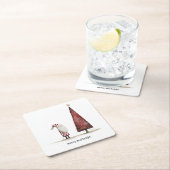 Moderne Kerst Vrolijk en Heldere Winter Kartonnen Onderzetters (Insitu)