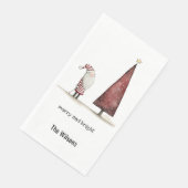 Moderne Kerst Vrolijk en Heldere Winter Servet (Hoek)