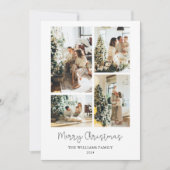 Moderne Kerst Vrolijke Kerstfoto Feestdagenkaart (Voorkant)