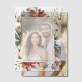 Moderne Kerst Winter Rood Goud Greenery Wedding Vellum Uitnodigingen (Offset (Koppel))