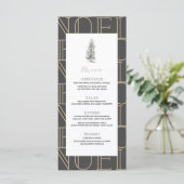 Moderne kerstavond met NOEL-patroon Menu (Staand voorkant)