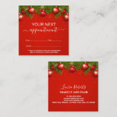 Moderne kerstavond voor zakelijk gebruik afsprakenkaartje (Voorkant / Achterkant)