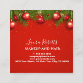 Moderne kerstavond voor zakelijk gebruik afsprakenkaartje (Achterkant)