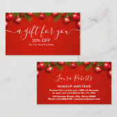 Moderne kerstavond voor zakelijk gebruik kortingskaartje (Voorkant / Achterkant)