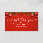 Moderne kerstavond voor zakelijk gebruik kortingskaartje (Voorkant)