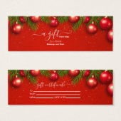 Moderne kerstavond voor zakelijk gebruik mini visitekaartjes (Voorkant /achterkant)