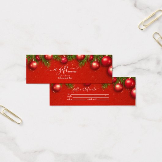 Moderne kerstavond voor zakelijk gebruik mini visitekaartjes (Kantoor)