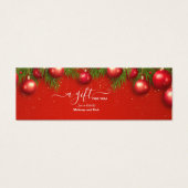 Moderne kerstavond voor zakelijk gebruik mini visitekaartjes (Voorkant)