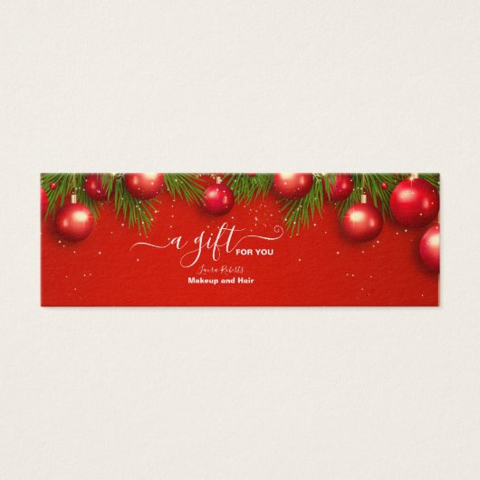 Moderne kerstavond voor zakelijk gebruik mini visitekaartjes (Voorkant)