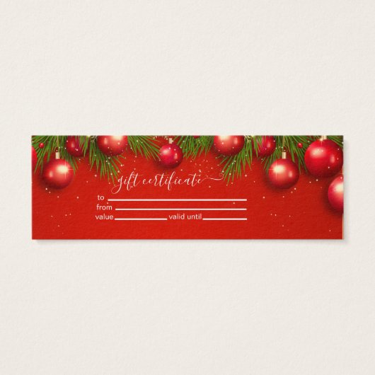 Moderne kerstavond voor zakelijk gebruik mini visitekaartjes (Achterkant)