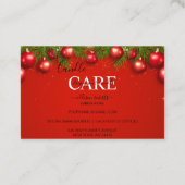 Moderne kerstavond voor zakelijk gebruik visitekaartje (Achterkant)