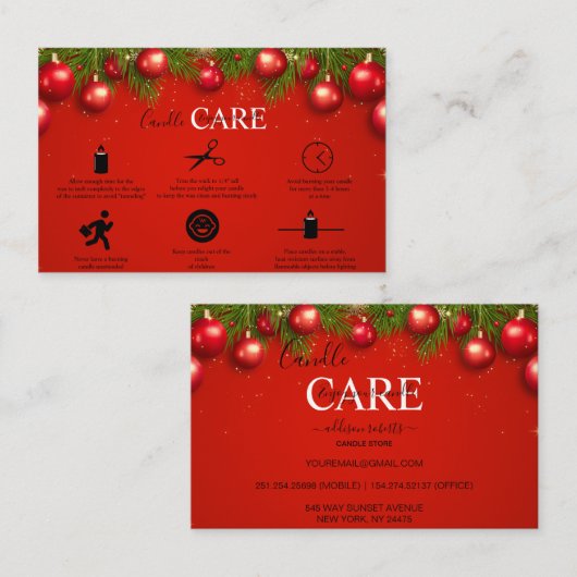 Moderne kerstavond voor zakelijk gebruik visitekaartje (Voorkant / Achterkant)