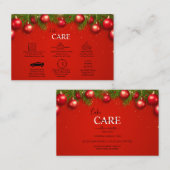 Moderne kerstavond voor zakelijk gebruik visitekaartje (Voorkant / Achterkant)