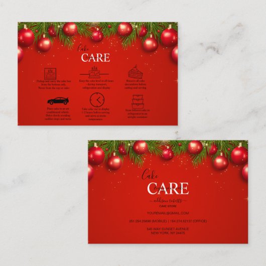 Moderne kerstavond voor zakelijk gebruik visitekaartje (Voorkant / Achterkant)