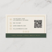 Moderne Kerstbakkerij QR-code Visitekaartje (Achterkant)