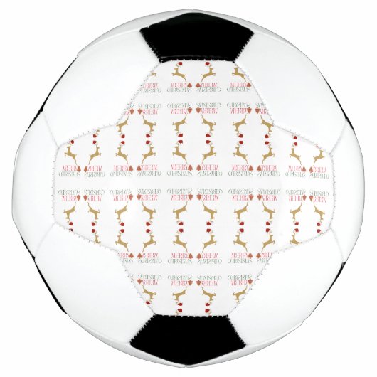 Moderne Kerstbal Voetbal Kerstmis (Voorkant)