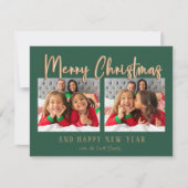 Moderne kerstballetbriefjes foto feestdagenkaart (Voorkant)