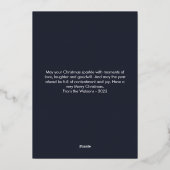 Moderne Kerstbellen luiden Foto Folie  Feestdagenkaart (Achterkant)