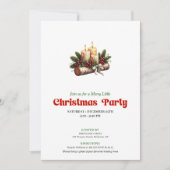 Moderne Kerstbeskaarsen Kerst Uitnodiging (Voorkant)