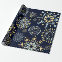 Moderne kerstblauwe waterverf Snowflake