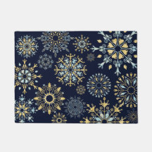 Moderne kerstblauwe waterverf Snowflake