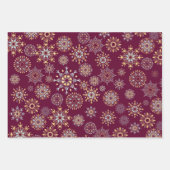 Moderne kerstblauwe waterverf Snowflake W Inpakpapier Vel (Voorkant 3)