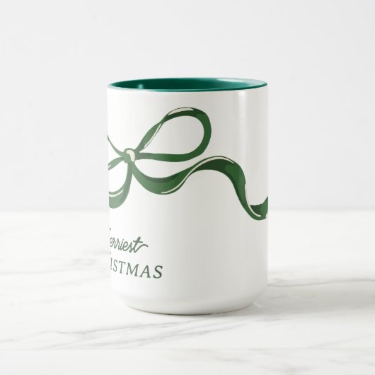 Moderne kerstbogen | Classic Holiday Green Mok (Midden)
