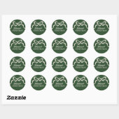 Moderne kerstbogen | Classic Holiday Green Ronde Sticker (Vel)