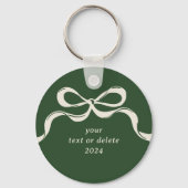 Moderne kerstbogen | Classic Holiday Green Sleutelhanger (Achterkant)